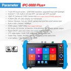 Rsrteng 7in Ip Camera Monitor Cctv Cam Tester H 265 4k Poe Wifi Ipc-9800 Plus 