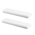 2 Pcs 12 X 3 X 1 Inch Hdpe Plastic Block  White Rectangular Solid Polyethylene 