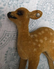 Steiff Fawn Deer Velvet 5 Inches Tall - Vintage Plush Toy  Made In Germany