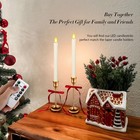 Upgraded Real Wax Led Flameless Taper Candles With Remote  6 Pcs Ivory Candle   
