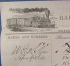 Antique 1861 Maine Railroad Bill Head - Receipt To Topsfield Ma