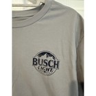 Busch Light Mens Gray Black Lab Dog Graphic T-shirt Size Medium Beer Merch