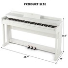White 88key Full-sized Weighted Hammer Action Digital Piano Keyboards With Bench