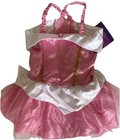 Princess Pink Ball Gown Pet Dog Costume Dress Size M Heart Stone Tulle Skirt
