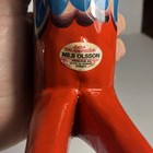 Nils Olsson Hemslojd Hand Painted Red Dala Horse Vintage  Made In Sweden