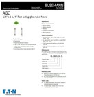 Bussmann Agc-10 Agc Series Fuse  Fast Acting  10 Amp  250v  Glass Tube  1 4    