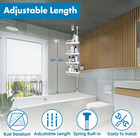 39 -125  High Tension Pole 4 Tier Shower Caddy Shampoo Soap Rack Holder Shelves