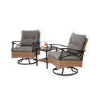 Swivel Rocker Chairs Set Outdoor Furniture Patio Conversation Set Table Chair