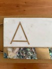 Anthropologie Gold And Marble Monogram A    Cheese Board