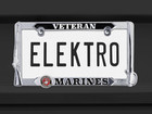 Officially Licensed     United States Marine Corps Veterans Chrome-plated Metal St