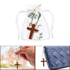50sets Christian Cross Keychain With Organza Bag Paper Card Birthday Party Favor