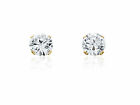 Cz Stud Earrings 14k Solid Yellow Gold With 14k Gold Butterfly Back  Size 3-8 Mm