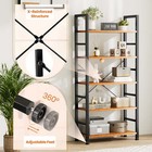 5 Tier Bookshelf  Home Office Bookcase Shelf Storage Organizer modern Book Shelf