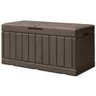 82 Gallon Outdoor Storage Patio Deck Box Waterproof Resin Container brown