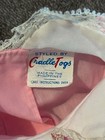 Vintage Cradle Togs Pink Pinafore Apron Dress Embroidered Lace Trim 12-18 Months