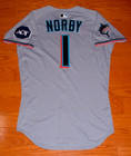 Miami Marlins Connor Norby Game Issued Un Worn 2025 Nike Road Jersey  orioles 