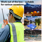 Long Range 100 Mile Walkie Talkie Two Way Radio Headset Rechargeable 2 Pack