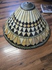19 1 2  Vtg Tiffany Style Art   Craft Mission Stained Glass Lamp Shade