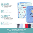 Bath Hooded Towels   Washcloths Set For Babies  23-piece Gift Set  Navy Nautical