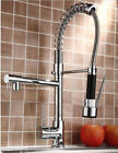 Chrome Kitchen Swivel Spout Single Handle Sink Faucet Pull Down Spray Mixer Tap
