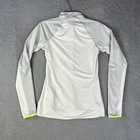 Nike Pro Jacket Womens Small White Gray Hyperwarm Shield 1 2 Zip Athleisure
