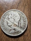 1927 Belgium Congo  1 Franc Coin  Damaged Front But Nice Details