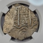 1731 Triple Dated Cob 8 Reales Ngc Au55 Top Pop Assayer M 27 37g Potosi  m24