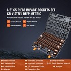 Drive Impact Socket Set  65 Piece Socket Set Sae  Metric 10-24mm