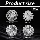 Crochet Doilies  8 Pcs Round Lace Placemat 6 Inch Cotton Handmade Lace Coasters 