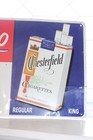 Large Vintage 1950s Chesterfield Cigarettes Tin Sign Red White   Blue 34 X 12 