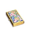 Small Vintage Pill Box Floral Enamel Gold Tone Hinged Case With Inner Divider 2   