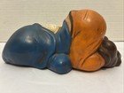 Vintage pre-owned 9 5  Ceramic Painted Garden Gnome sleeping