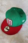 New Era 59fifty 7 Fitted Mexico Hat Forrest Green Red Under-visor 5950 Cap