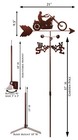 Swen Products Easy Rider Motorcycle Steel Weathervane