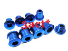 12 Pcs Blue - Ti Bolt   Nut  8 Bolts   4 Nuts  For Triple Crankset Chainring