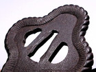 Tsuba Signed  nobuie  Rare Mokko Large Japanese Sword Guard Edo Antique  no Box
