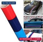 6 x100  For Bmw M Color Stripes Decal Sticker Bmw Hood Front Rear Bumpers Side F