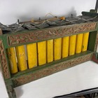 Antique Balinese Gamelan Metallophone Saron Carved Wood Bamboo Metal Resonators