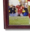 Joe Montana Signed Photo W  Vintage Plaque   Sports Card W  Cert