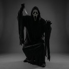 Scream Ghostface Costume Black Sparkle Robe Mask Gloves Knife Halloween Cosplay