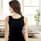 100  Organic Cotton Wide Strap Cami Top - Women s Camisole Underwear Tank Black