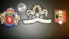 Vintage Set Of 3 Royal  Heraldic  Crest Family coat Of Arms  Etc   Patches