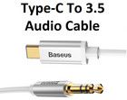 Baseus Type-c To Aux Auxiliary 3 5mm Cable Car Audio Cord Iphone Samsung Htc Lg
