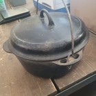 Griswold  8 Cast Iron Tite-top Dutch Oven 1278 With Self Basting Lid Antique Vtg