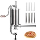 Stainless Steel Sausage Stuffer - Vertical Meat Filler With 8 Tubes  2 5lbs Capa