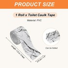 Caulk Tape Self Adhesive Toilet Caulking Sealant Strip Ink Stone 1 5  X 5 