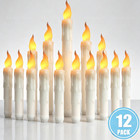 12pcs Led Flameless Flickering Led Taper Candles Battery Operated Us Stock