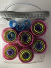 Multicolor Hair Rollers Set  Assorted Sizes  Plastic  Travel Size W  Bag