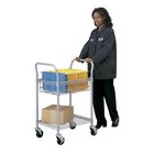 Safco Wire Mail Cart 600lb Capacity 18 75x26 75x38 5 Metallic Gray 5235gr