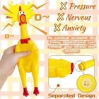 Lot Of 2x Large Screaming Chicken Toy Rubber Squawking Chicken 12 Inch